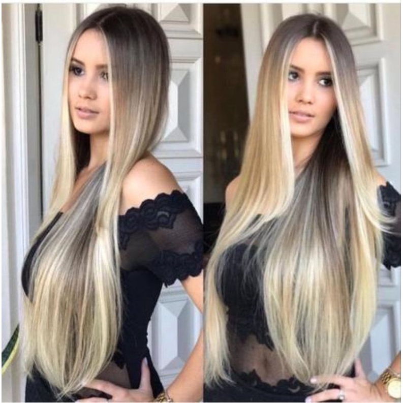 cabelo bio humano russo misto com humano 75 cm com tic tac mais tiara de silicone