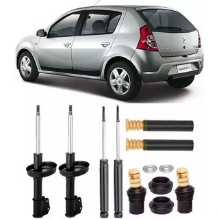 4 Amortecedores + 4 Batentes Sandero 20052012 em Oferta na Shopee
