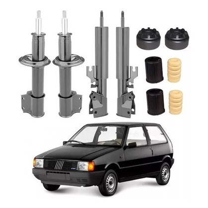 4 Amortecedor+ Kit Suspensão Uno 2009 2010 2011 2012 2013