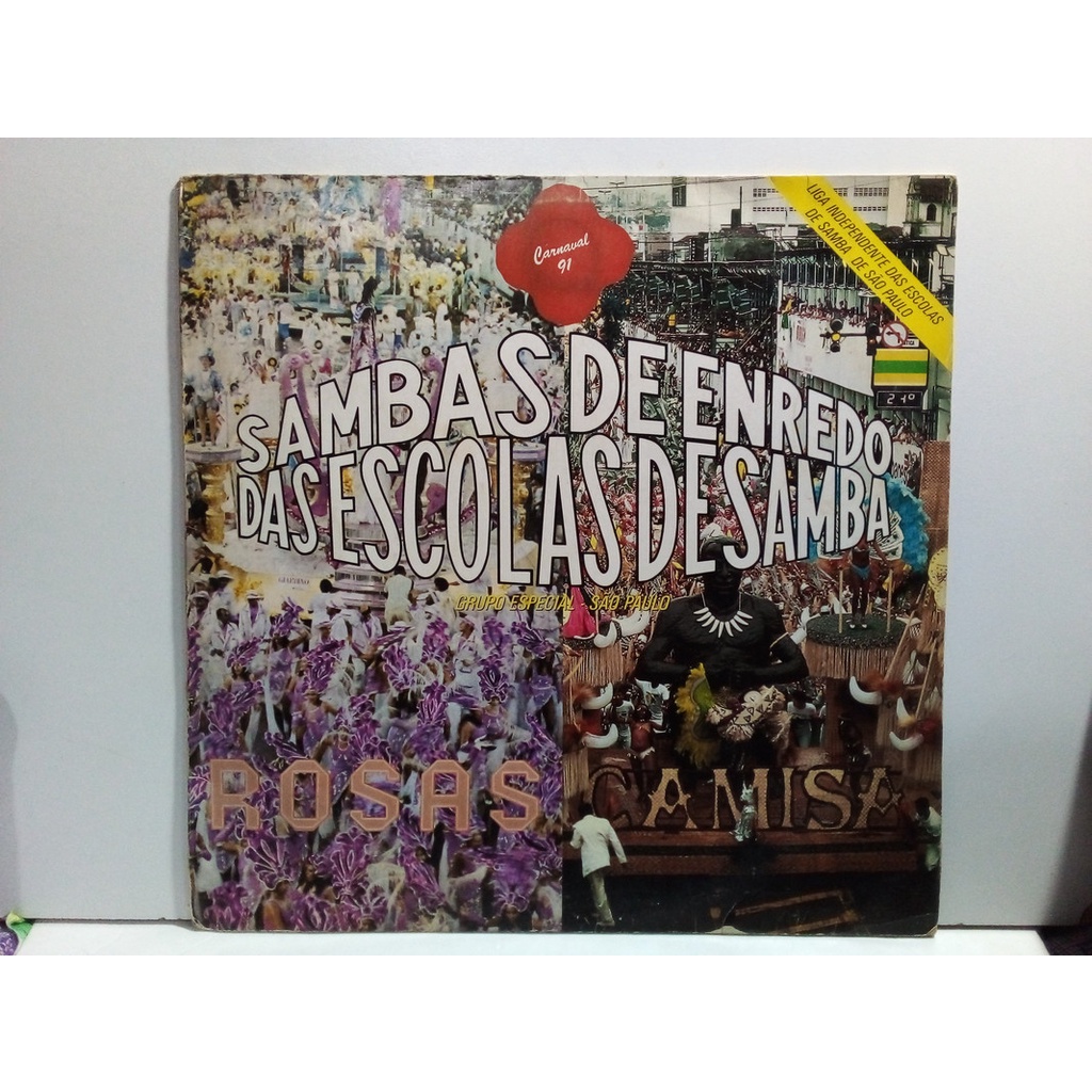 Lp Sambas De Enredo Das Escolas De Samba Grupo Especial - São Paulo - Carnaval 1991