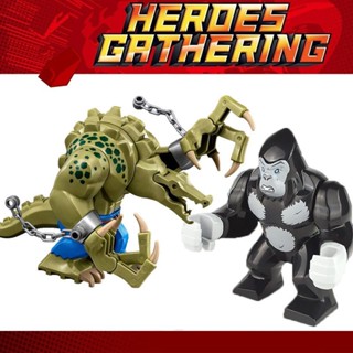Blocos de Construção Crianças de Gangue Montagem de Benefícios Minifiguras Lego Compatíveis King Kong Mountains Sea Wars King Kong Killer Crocodile