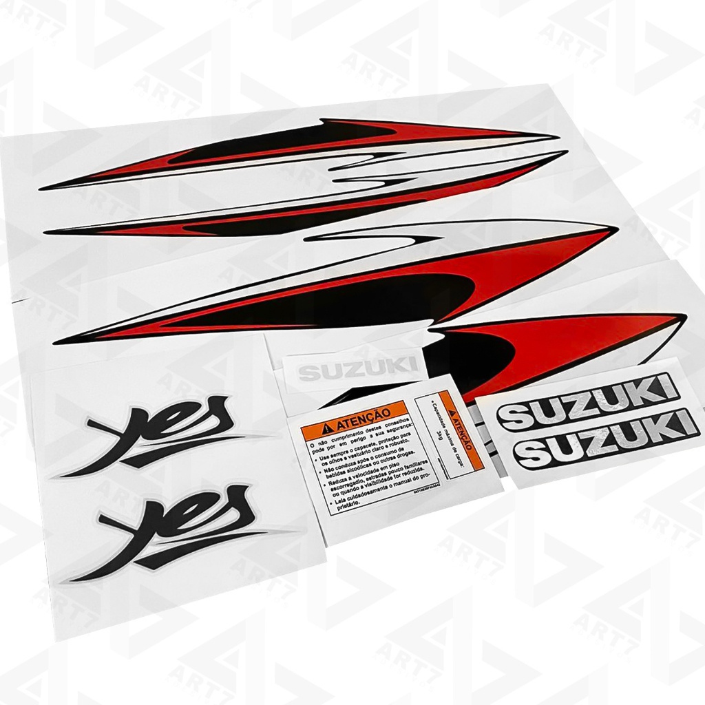 Kit Adesivo Moto Yes 125 2008 Faixa Etiqueta Colante Jogo · foto 2