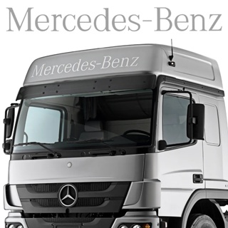 Adesivo Faixa Caminhão Compatível Mercedes Benz Testeira Quebra Sol Prata em Oferta na Shopee