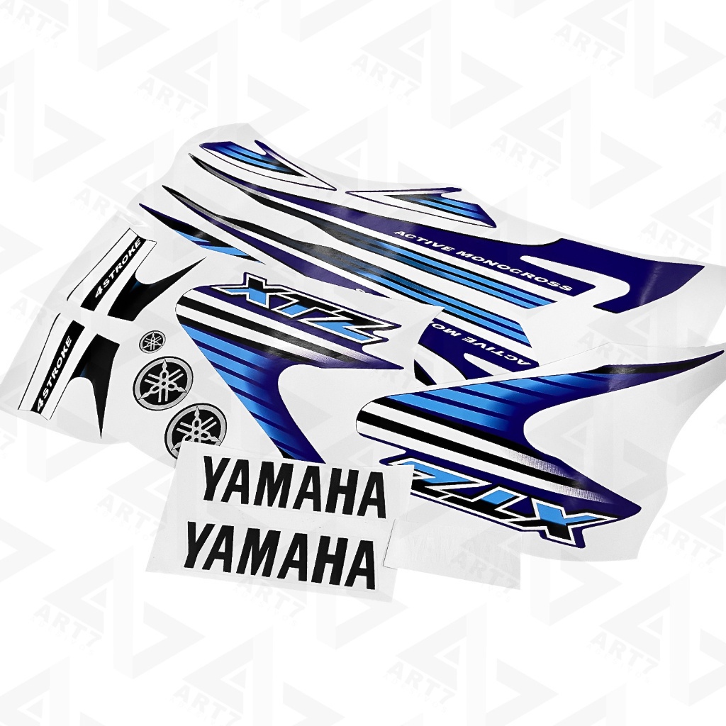 Kit Adesivo Xtz 125 2007 Azul Moto Faixa Emblema Jogo · foto 2