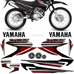 Kit Adesivo Xtz 125 2007 Preta Moto Motocicleta Faixa Jogo