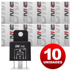 Kit Relé Auxiliar Automotivo 40a 12v Universal 10 Peças