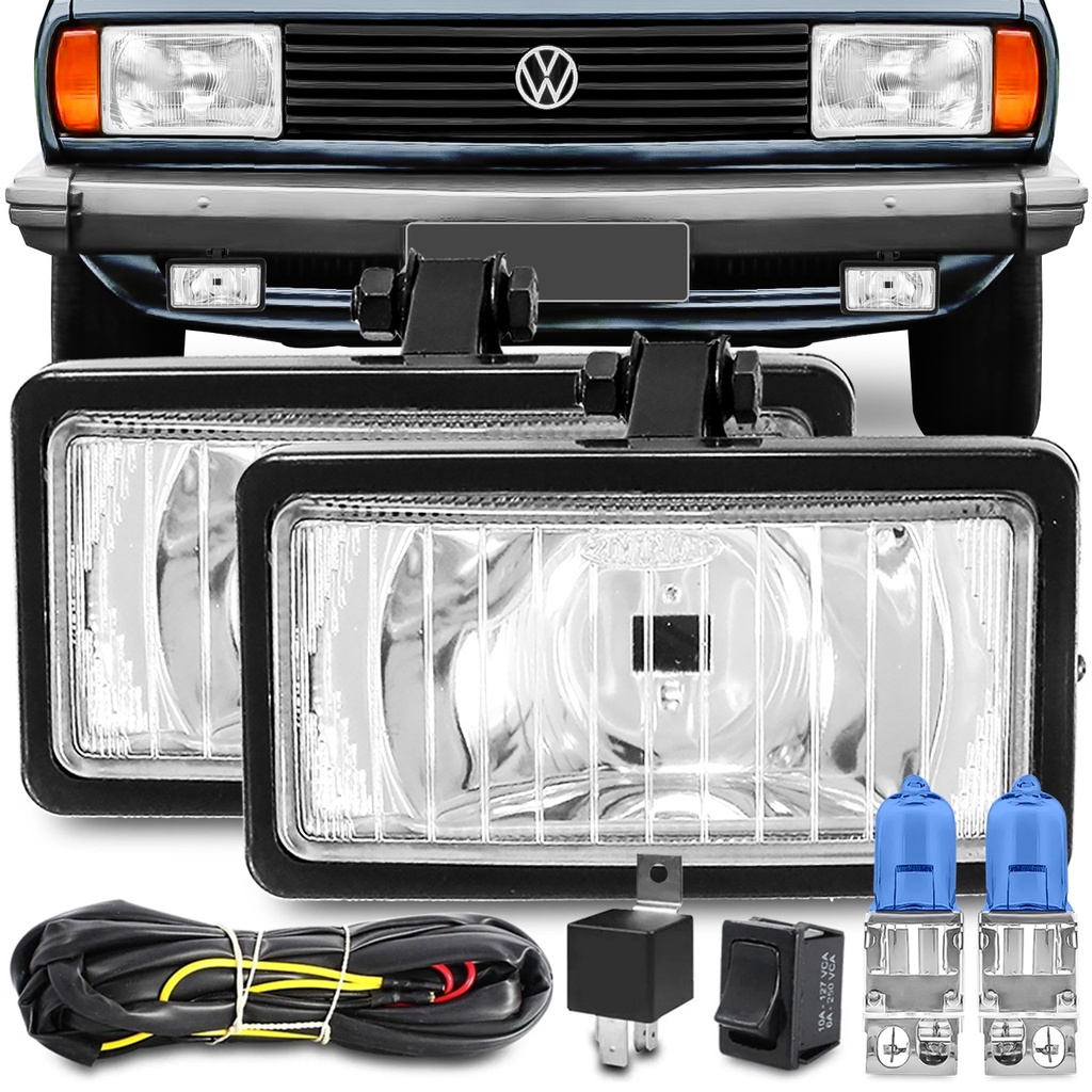 Kit Farol de Milha Gol Parati Saveiro Voyage 1980 A 1987 Auxiliar Neblina