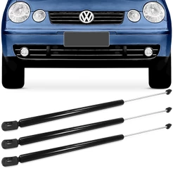 Kit 3 Amortecedores Capo e Porta Malas Polo Hatch 2001 A 2007 Tampa Traseira