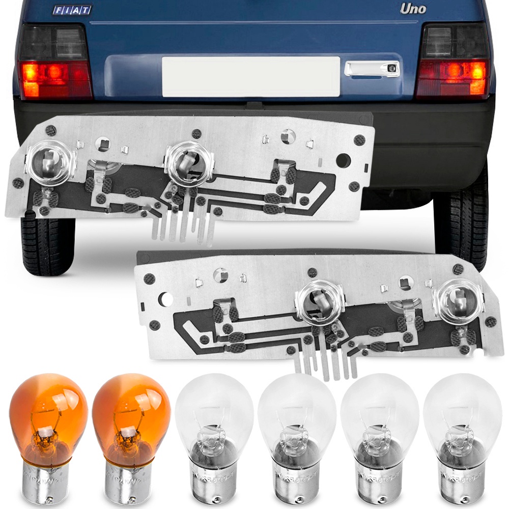 Kit Lanterna Uno 84 A 04 Soquete Lampada Traseira