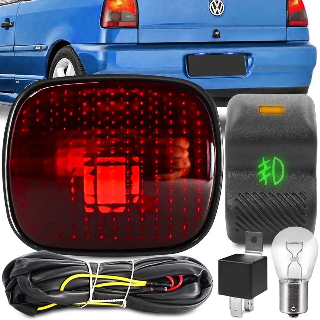 Kit Lanterna Luz Neblina Traseira Gol Bola G2 1995 96 A 1999 Botao Original