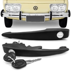 Maçaneta de Porta Externa Brasilia Fusca Variant 1973 A 1996 Preto Com Chave