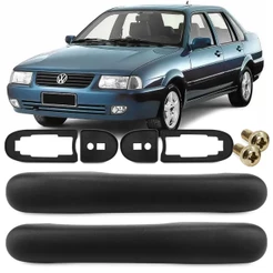 Kit Par Maçaneta de Porta Externa Traseira Santana Quantum 1998 99 00 01 02 03 04 05 2006 Lisa Sem Chave
