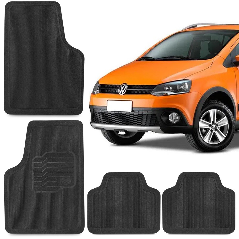 Jogo Tapete de Borracha Para Crossfox 2005 A 2010 Volkswagen 100% Reciclavel 4 Peças