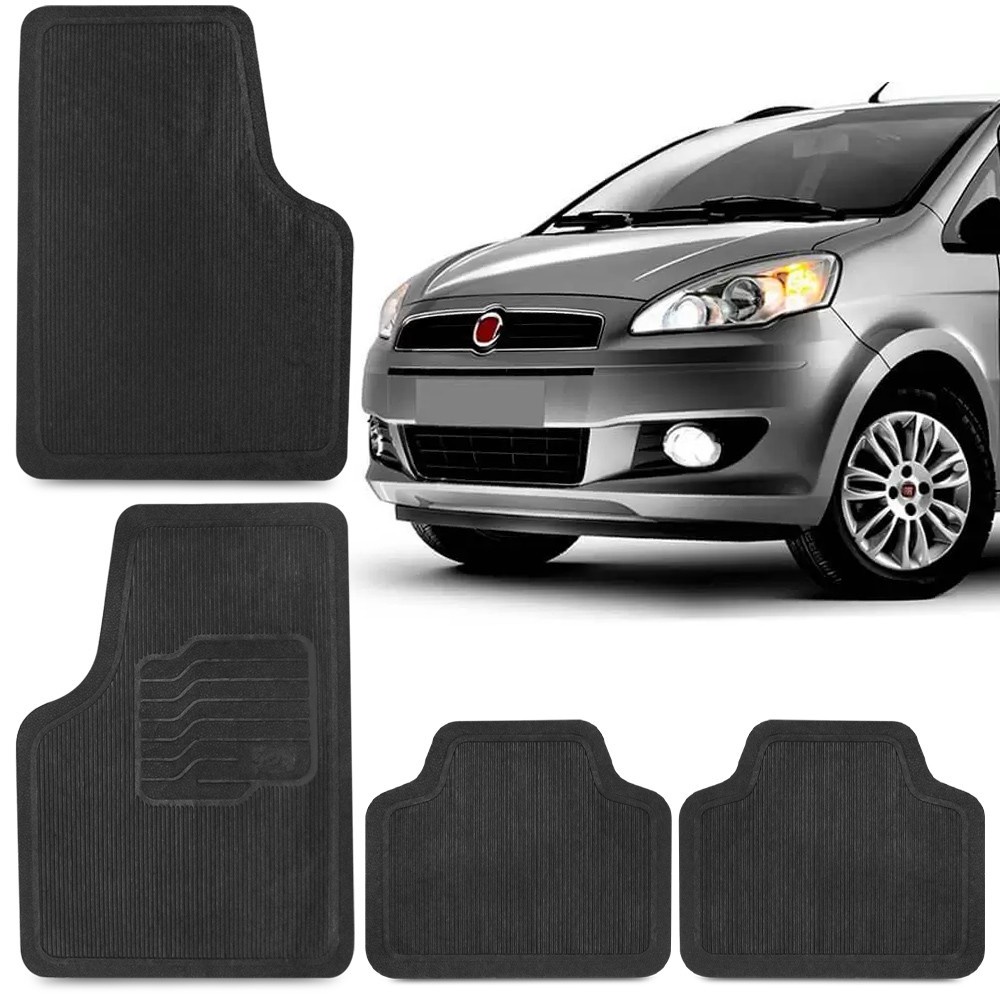 Jogo Tapete de Borracha Para Idea 2005 A 2016 Fiat 100% Reciclavel 4 Peças