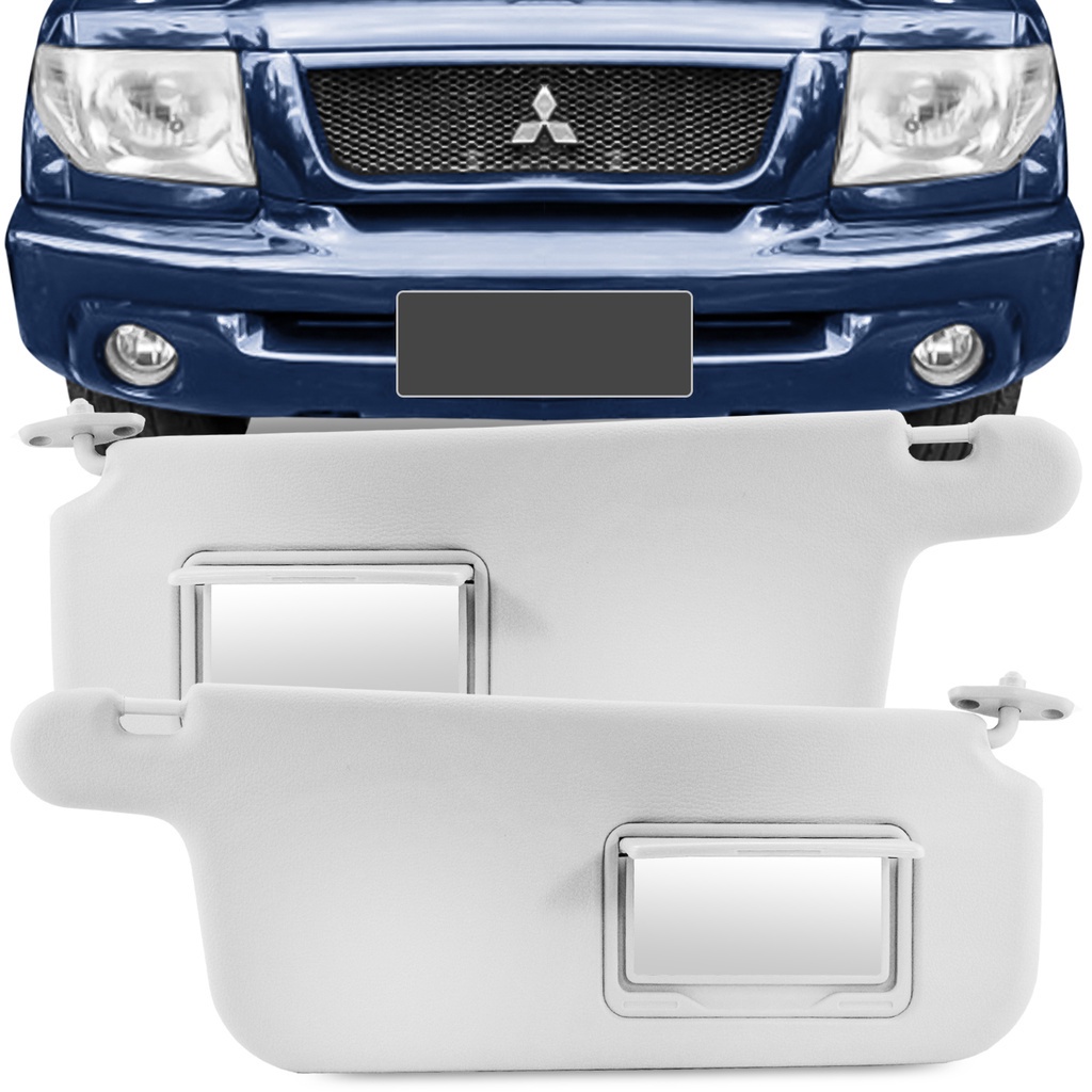 Quebra Tapa Sol Pajero TR4 2003 A 2014 Cinza Com Espelho