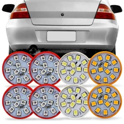 Kit 8 Lampadas de Led Para Lanterna Traseira Prisma 2006 2007 2008 2009 2010 2011 2012