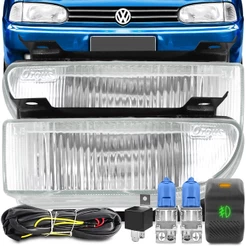 Kit Farol Milha Gol Parati Saveiro Bola G2 1995 A 1999 Neblina Auxiliar Orgus + Botao Original