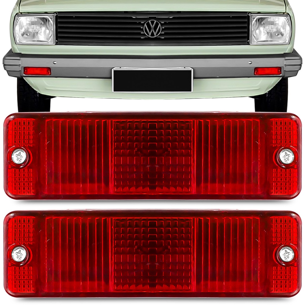 Par Lanterna Dianteira Gol Bx 1980 A 1986 Pisca Seta Rubi