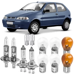 Kit Lampada Para Farol e Lanterna Traseira Palio 2001 2002 2003 Comum Halogena Jogo