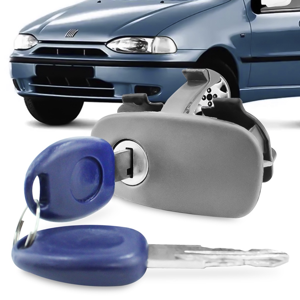 Fecho do Porta Luvas Puxador Fechadura Palio 1996 A 2002 Siena 1996 A 2007 Strada 1996 A 2007 Com Chave
