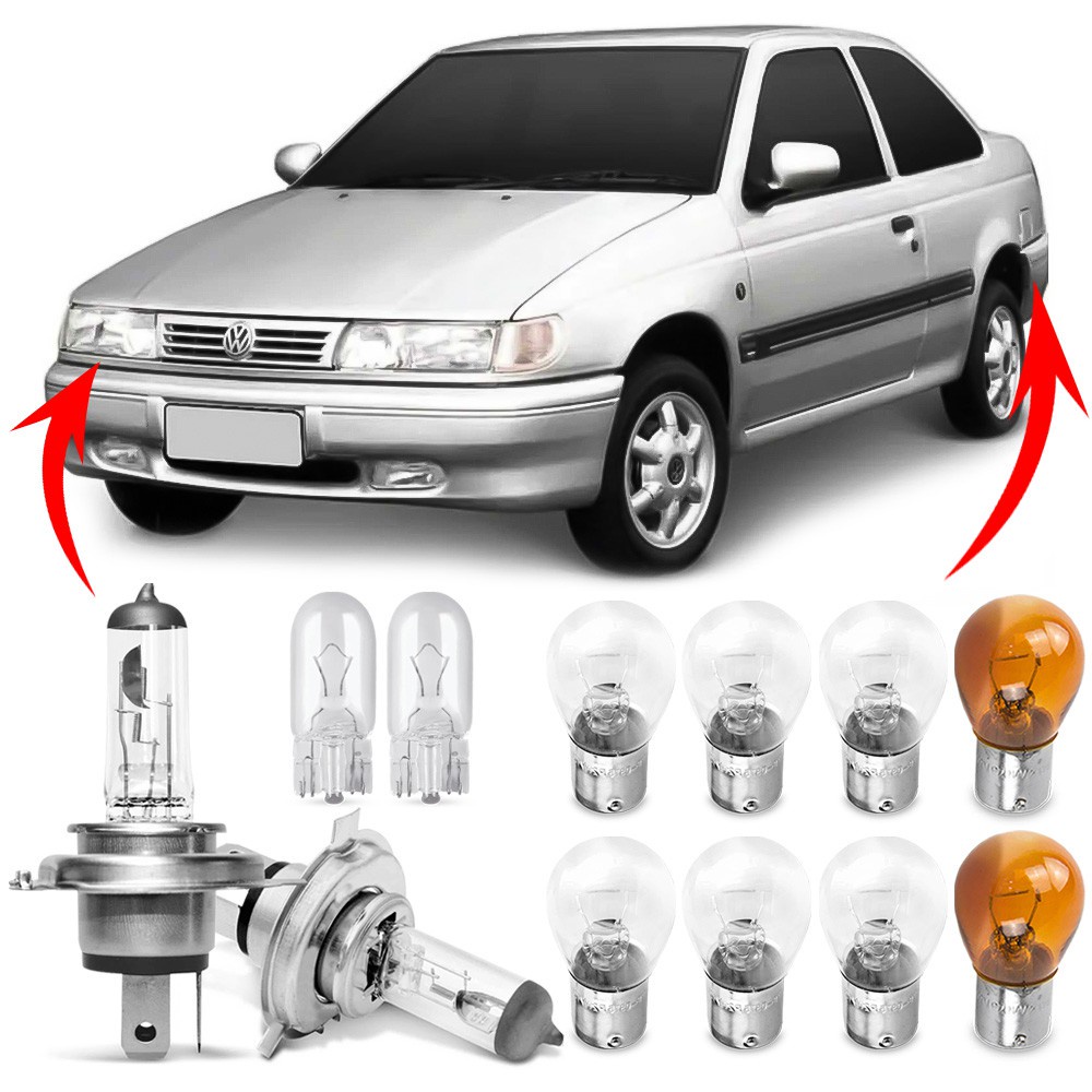 Kit Lampada Para Farol e Lanterna Traseira Logus 1992 1993 1994 1995 1996 Comum Halogena Jogo
