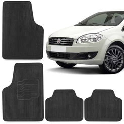 Jogo Tapete de Borracha Para Linea 2008 A 2016 Fiat 100% Reciclavel 4 Peças