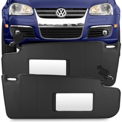 Quebra Tapa Sol Jetta Golf 2008 A 2012 Preto Com Espelho