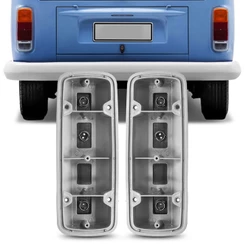 Par Carcaça Da Lanterna Traseira Com Soquete Kombi Clipper 1976 A 2014