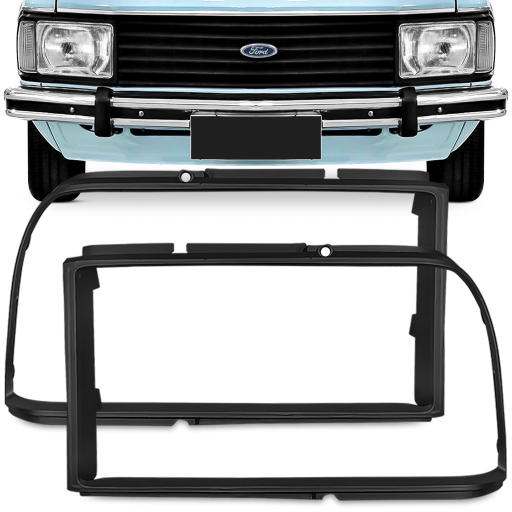 Moldura Aro Farol Corcel 2 1978 A 1984 Belina Pampa Acabamento Preto