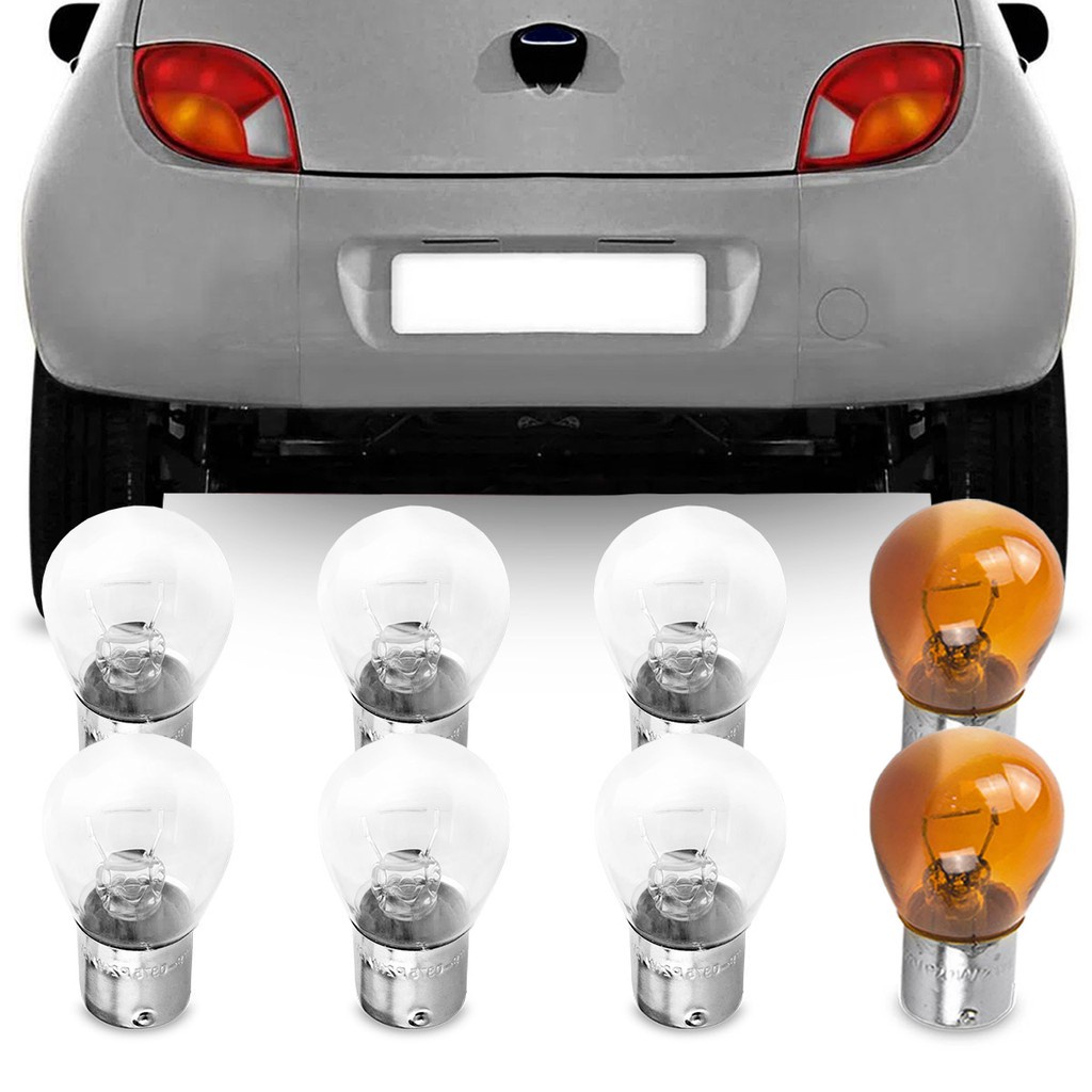 Jogo 8 Lampadas Comum Para Lanterna Traseira Ford Ka 1997 1998 1999 2000 2001