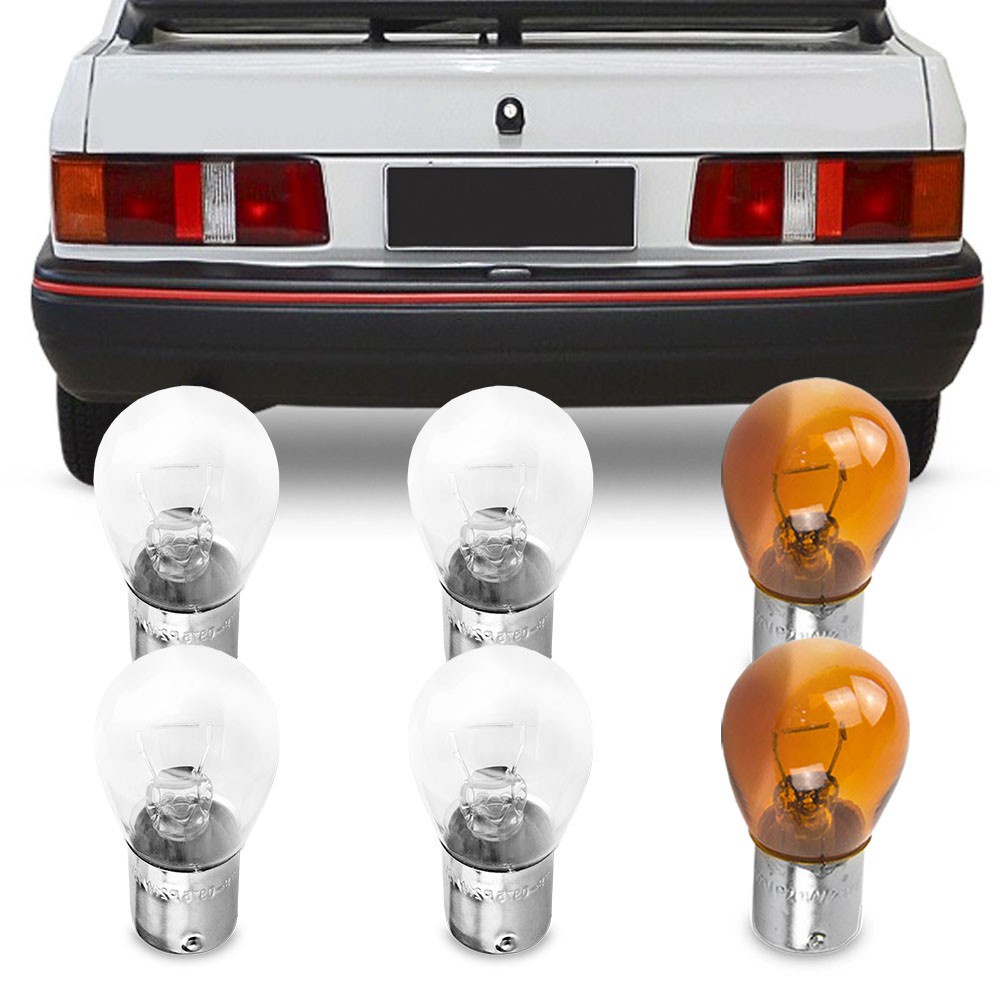 Jogo 6 Lampadas Comum Para Lanterna Traseira Escort 1987 88 89 90 91 1992 Hobby 1992 93 94 95 1996