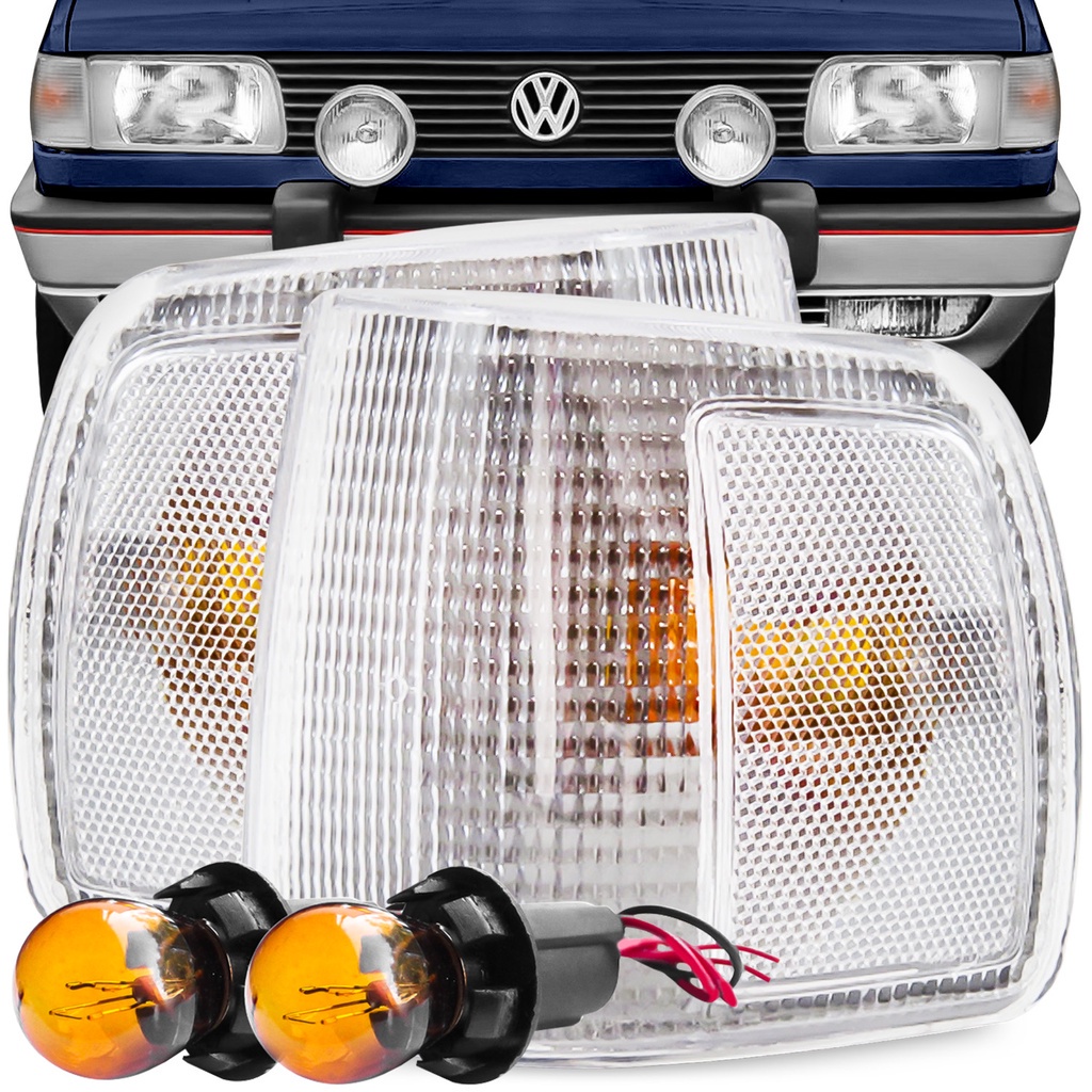 Kit Lanterna Pisca Gol Parati Saveiro Voyage Quadrado 91 A 94 Cristal Encaixe Arteb Soquete Lampada 2 Polo Meia Luz Seta