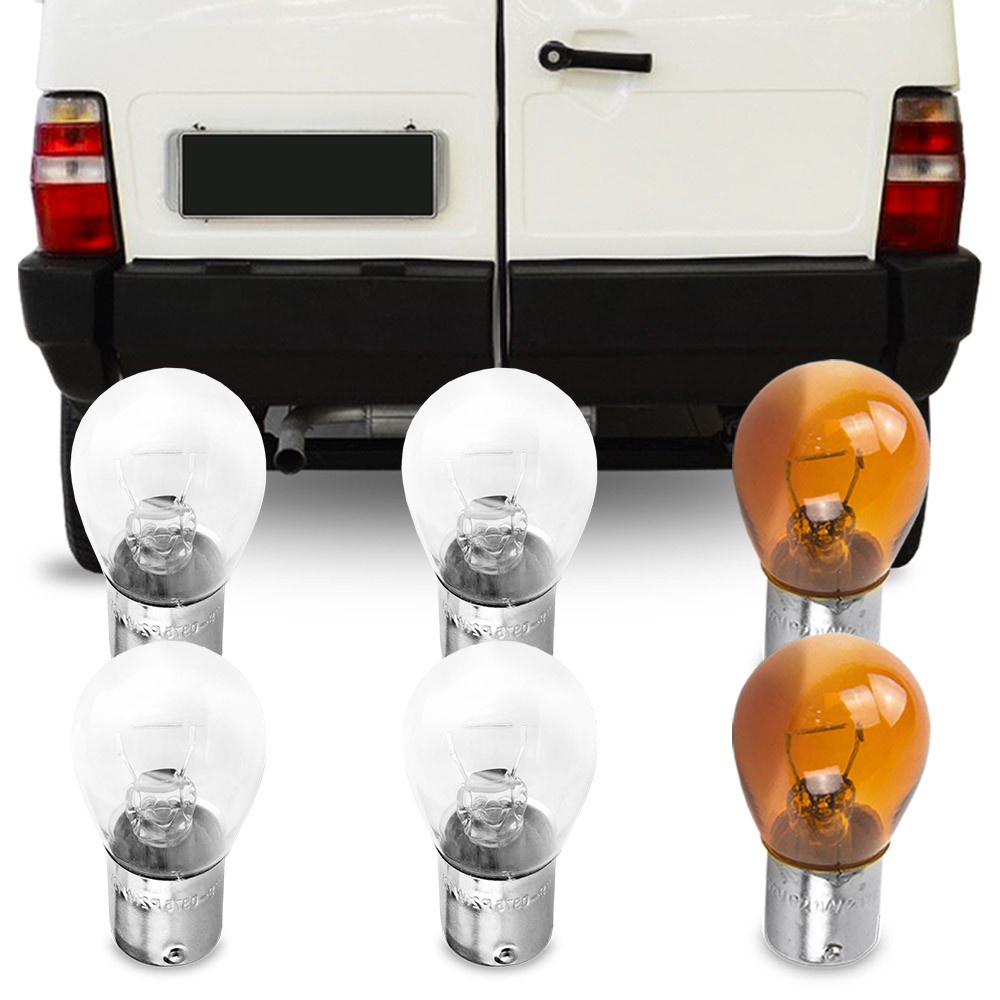Jogo 6 Lampadas Comum Para Lanterna Fiorino 1986 87 88 89 90 91 92 93 94 95 96 97 98 99 00 01 02 2003