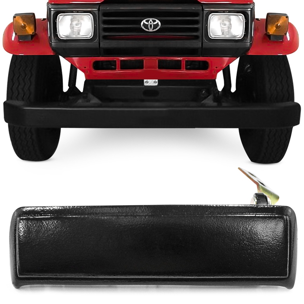 Maçaneta de Porta Externa Toyota Bandeirante 1985 A 2001 Preto Sem Chave Lado Esquerdo