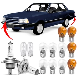 Kit Lampada Para Farol e Lanterna Traseira Del Rey 1985 86 87 88 89 90 1991 Comum Halogena Jogo