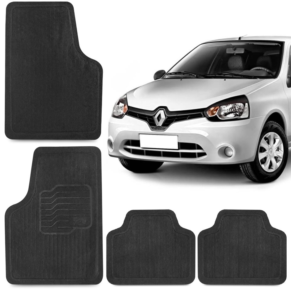 Jogo Tapete de Borracha Para Clio 1998 a 2012 Renault 100% Reciclavel 4 Peças