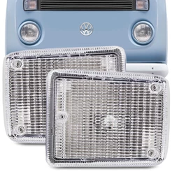 Par Lanterna Dianteira Kombi 1975 A 2009 Pisca Seta Cristal