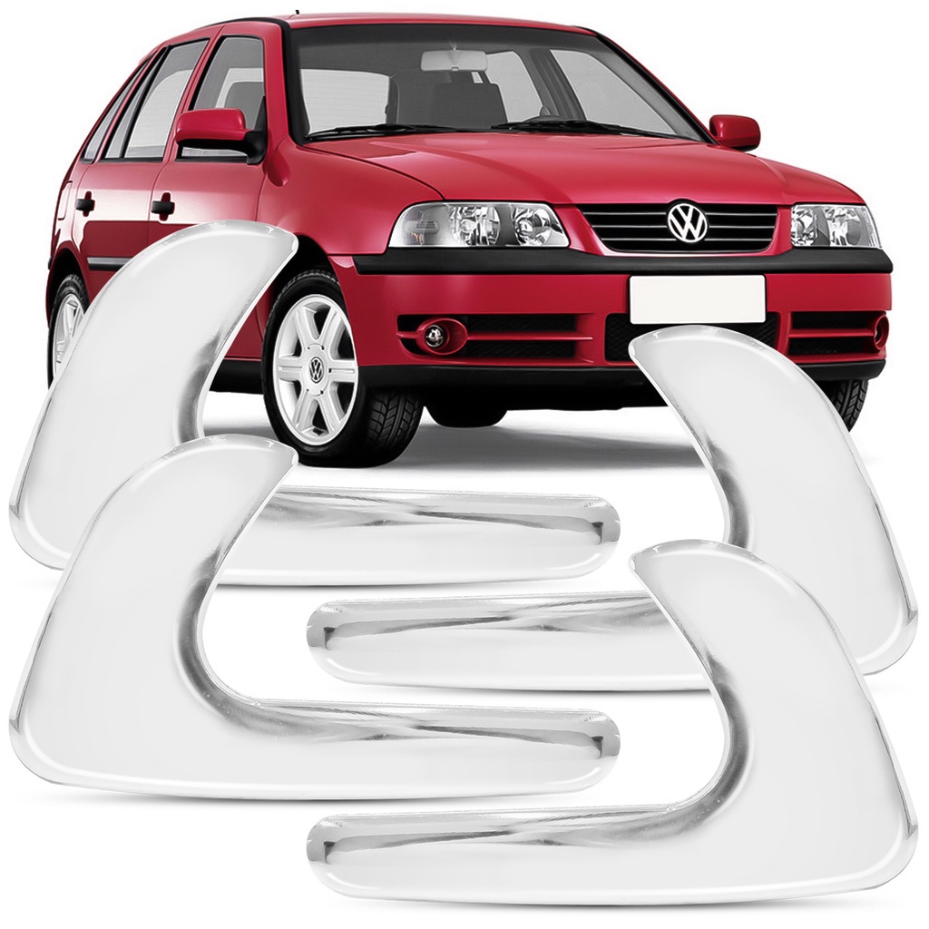Kit 4 Maçaneta Interna Puxador Porta Gol Parati G3 1999 00 01 02 03 04 2005 Metal Cromado Cromada