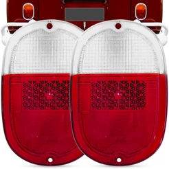 Par Lente Da Lanterna Traseira Perua Kombi Corujinha 1963 A 1974 Acrilica Cristal