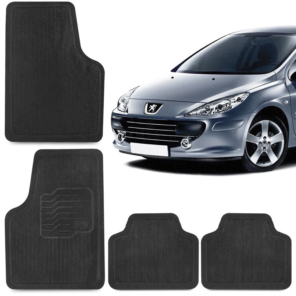 Jogo Tapete de Borracha Para Peugeot 307 2001 A 2011 100% Reciclavel 4 Peças