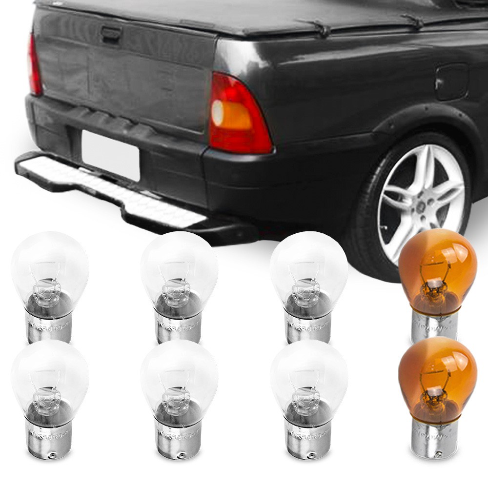 Jogo 8 Lampadas Comum Para Lanterna Traseira Strada 1996 1997 1998 1999 2000