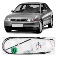 Kit Reparo Maquina Vidro Eletrico Audi A3 1998 1999 2000 2001 2002 2003 2004 2 Portas Cabo Dianteira