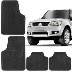 Jogo Tapete de Borracha Para Pajero Sport Dakar TR4 Mitsubishi 100% Reciclavel 4 Peças