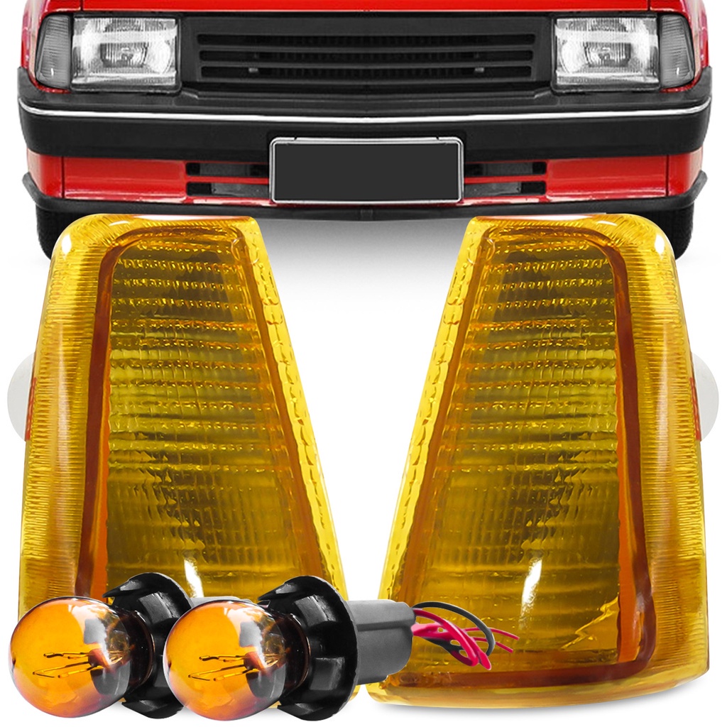 Kit Lanterna Pisca Chevette Marajo 1983 A 1993 Ambar Encaixe Cibie Soquete Lampada 2 Polo Seta