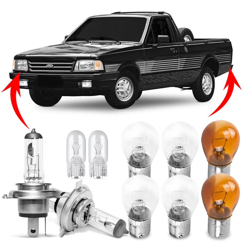 Kit Lampada Para Farol e Lanterna Traseira Pampa 1985 86 87 88 89 90 91 92 93 94 95 96 1997 Comum Halogena Jogo