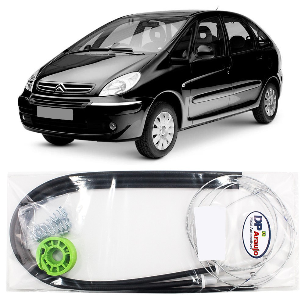Kit Reparo Maquina Vidro Eletrico Xsara Picasso 2002 03 04 05 06 07 08 09 10 11 2012 Cabo Dianteiro