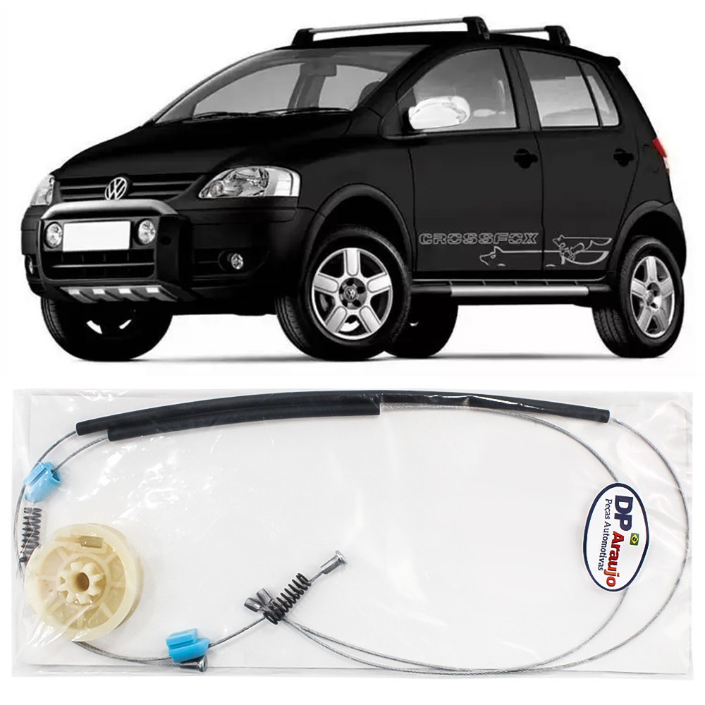 Kit Reparo Maquina Vidro Eletrico Crossfox 2002 03 04 05 06 07 08 09 10 11 12 13 14 15 2016 Cabo Traseira