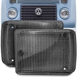 Par Lente da Lanterna Dianteira Kombi Clipper 1976 A 2014 Pisca Seta Fume