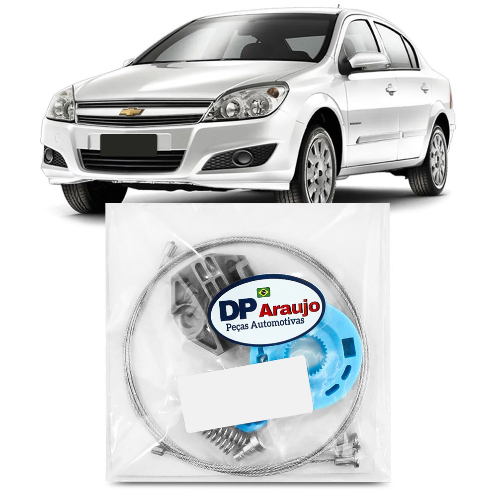 Kit Reparo Maquina Vidro Eletrico Traseiro Vectra 2007 2008 2009 2010 2011 Com Arraste