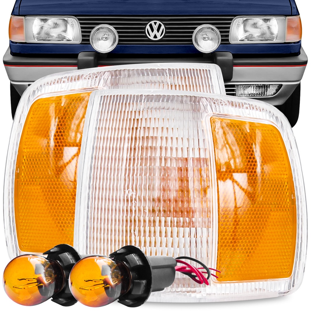Kit Lanterna Pisca Gol Parati Saveiro Voyage 1991 A 1994 Bicolor Encaixe Arteb Soquete Lampada 2 Polos Meia Luz Seta